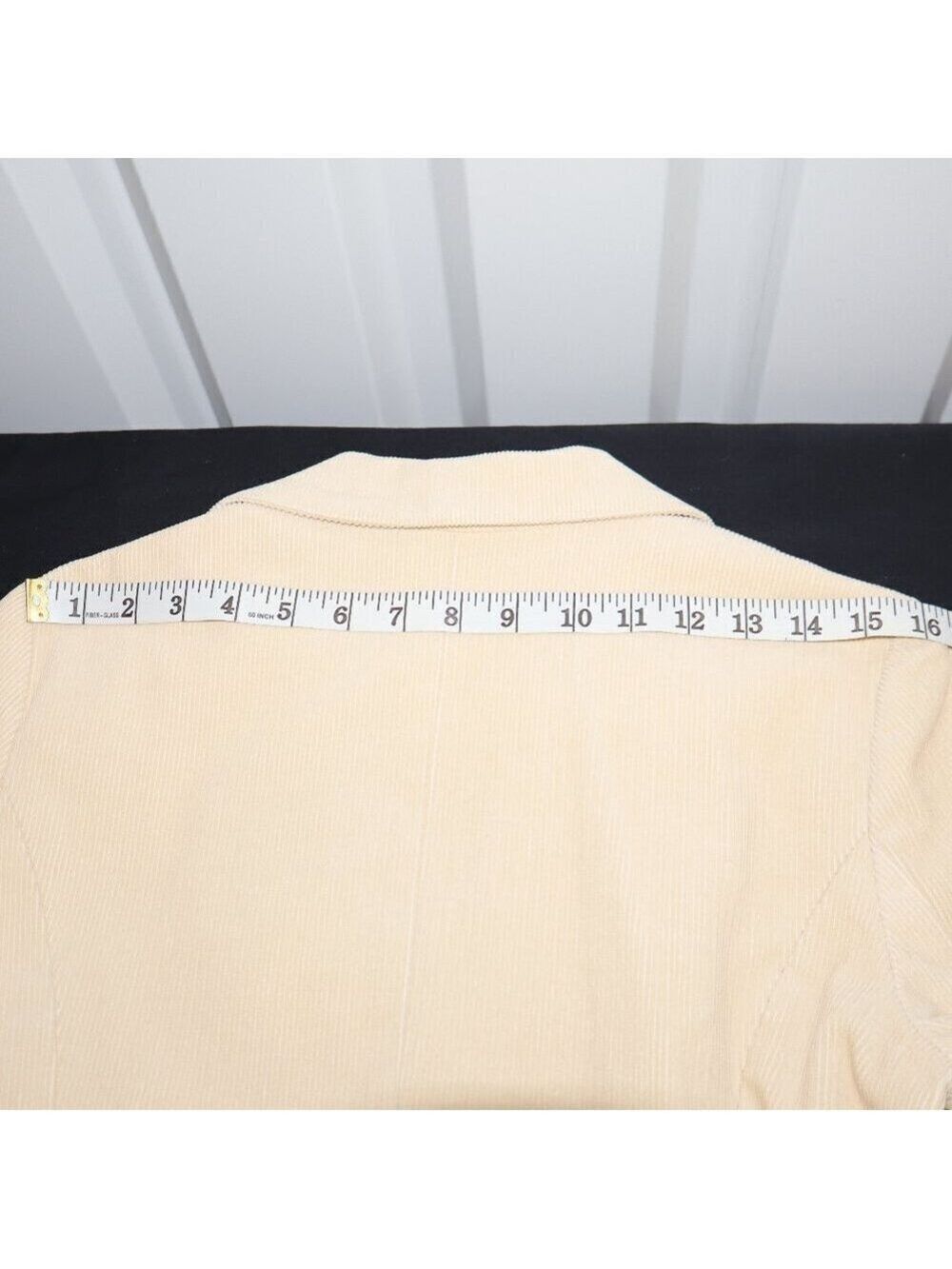 Juicy Couture Vintage Y2K Corduroy Blazer Cream Two Button Size Lg Made in USA - Picture 7 of 9